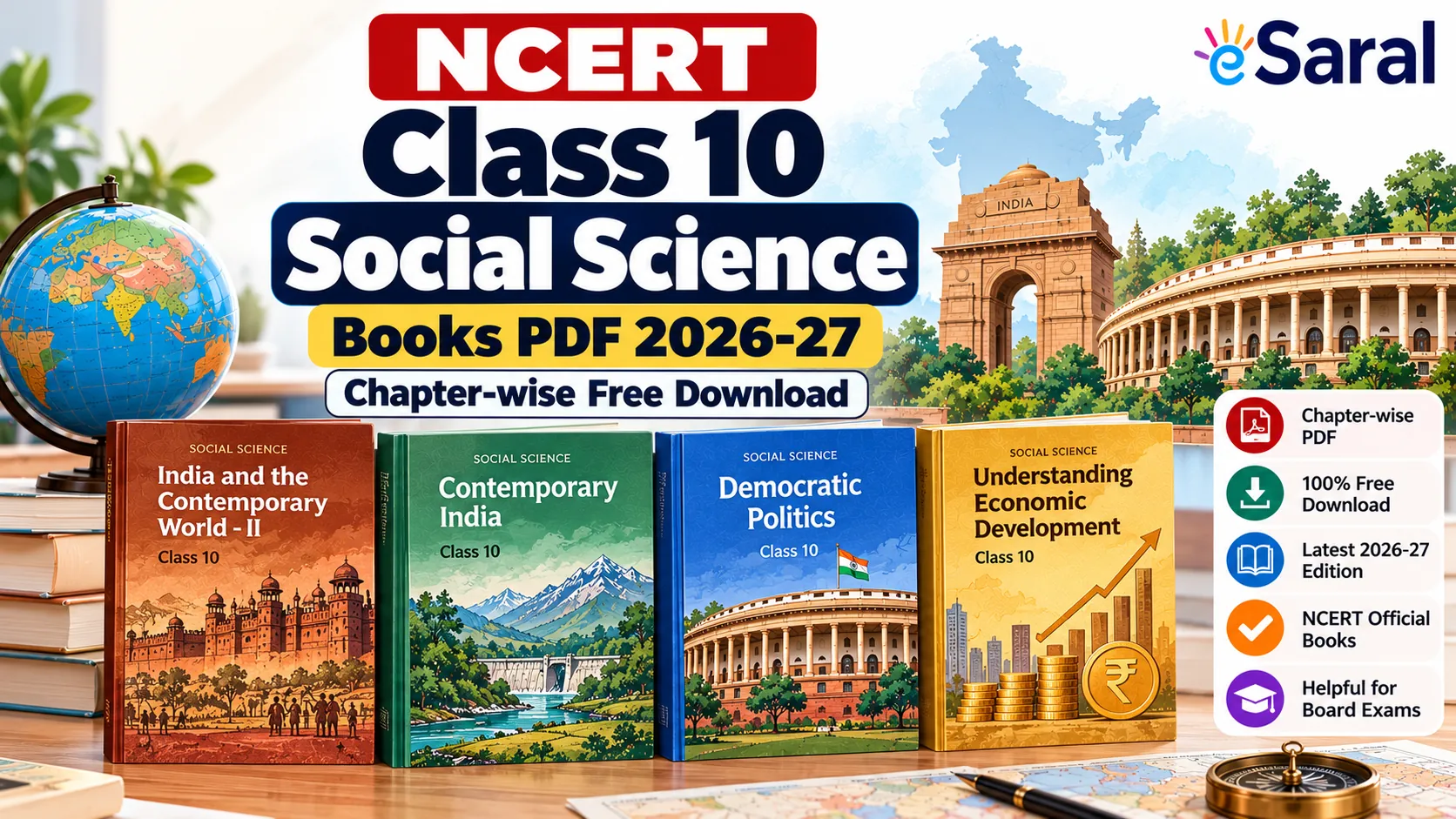 NCERT Class 10 Social Science Book PDF 2026-27 – Chapter-wise Free Download